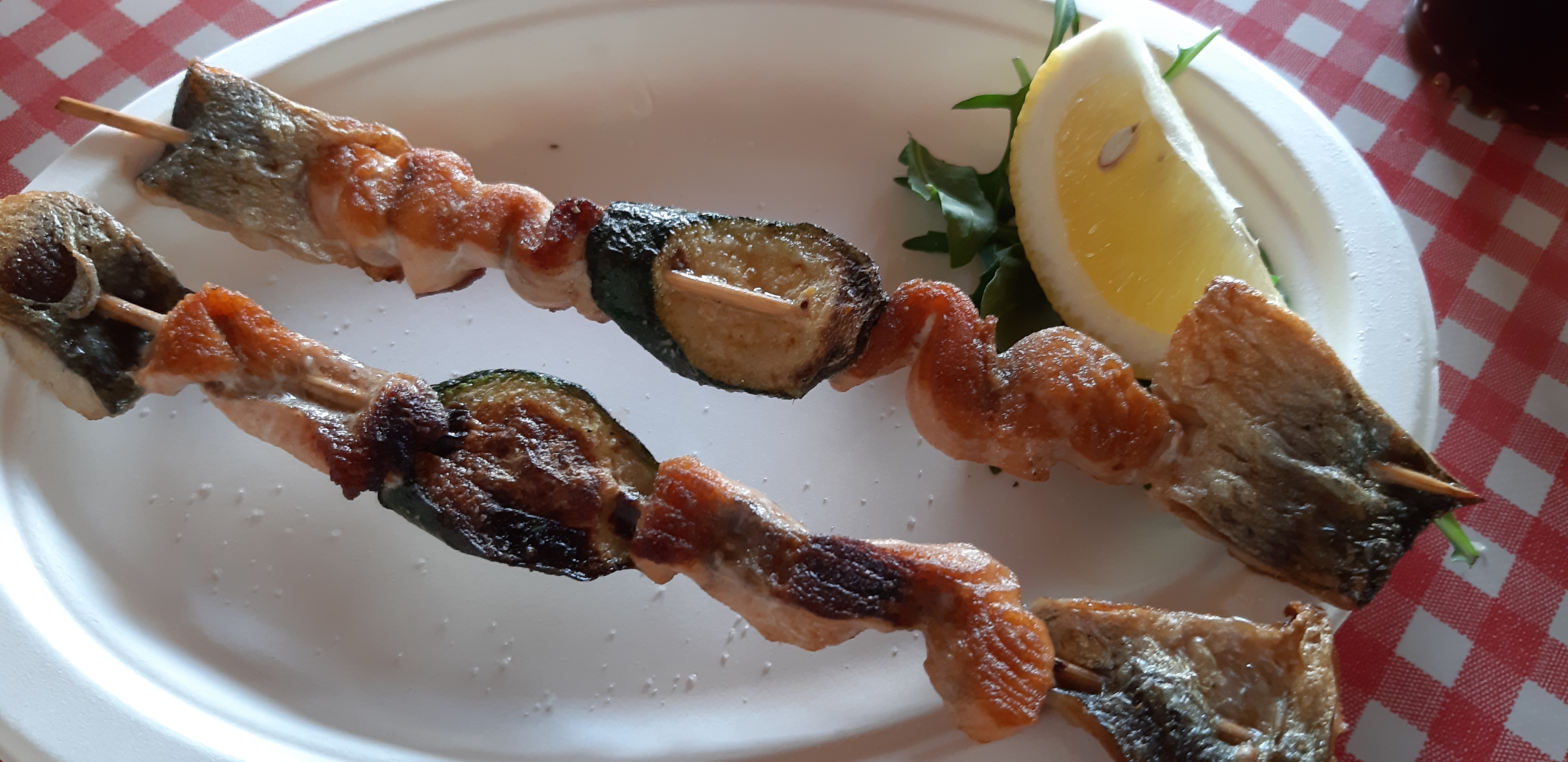 Spiedini di pesce - Alla Sostra Take Away Restaurant, Dervio, ITALY